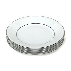 Nicole Miller Home Platinum Banded Salad Plates - 4